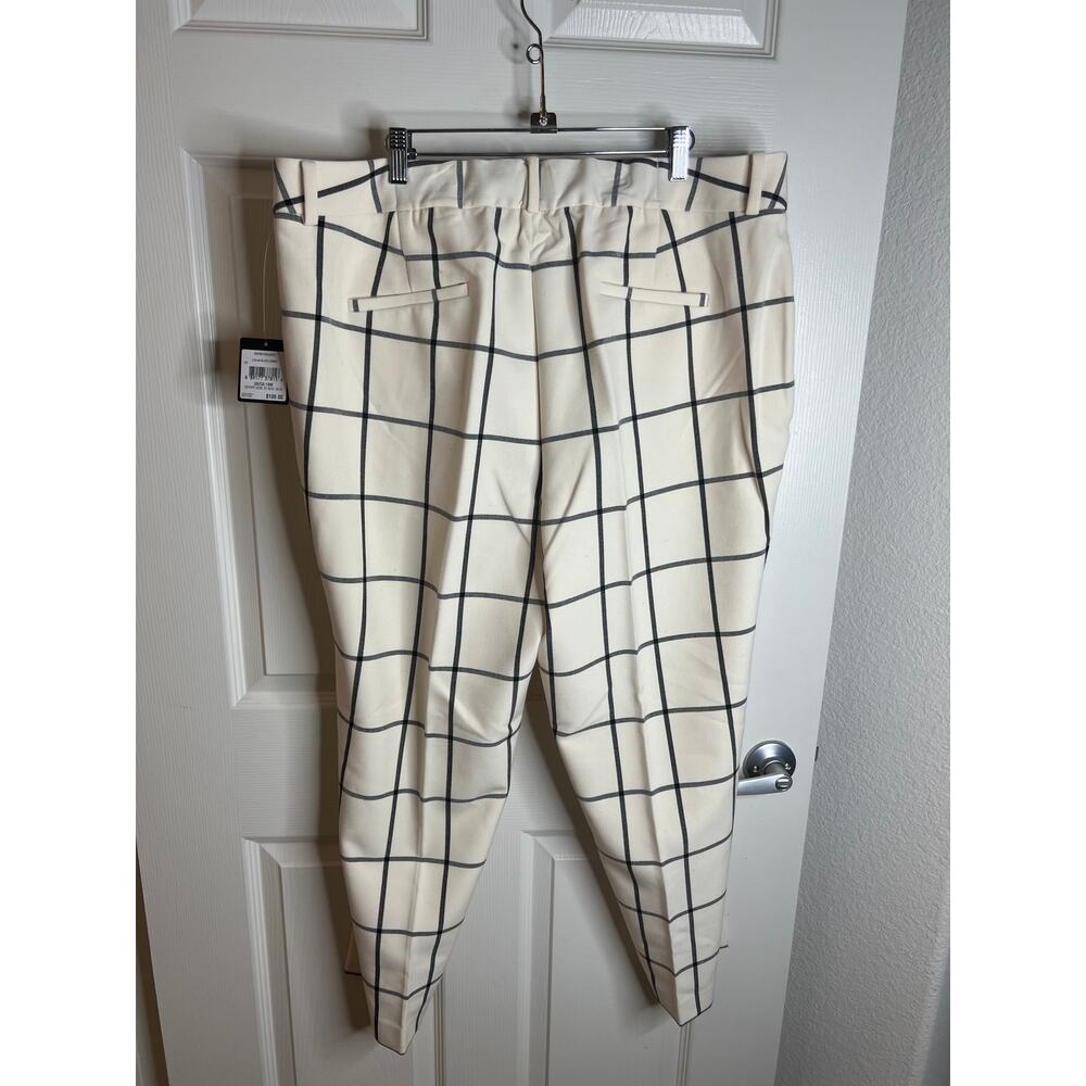 Rachel Roy Collection Women's Tapered Dress Pants Cream Black Combo NEW~Size 18W - Picture 4 of 7